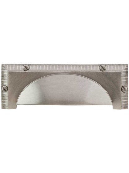 Vintage 1900 Cup Pull - 3 inch Center-to-Center in Satin Nickel.